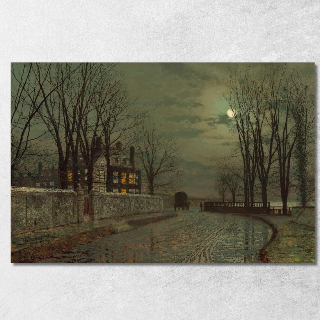 La Svolta Della Strada John Atkinson Grimshaw jag76 quadro stampato su tela La Svolta Della Strada John Atkinson Grimshaw jag76 quadro stampato su tela