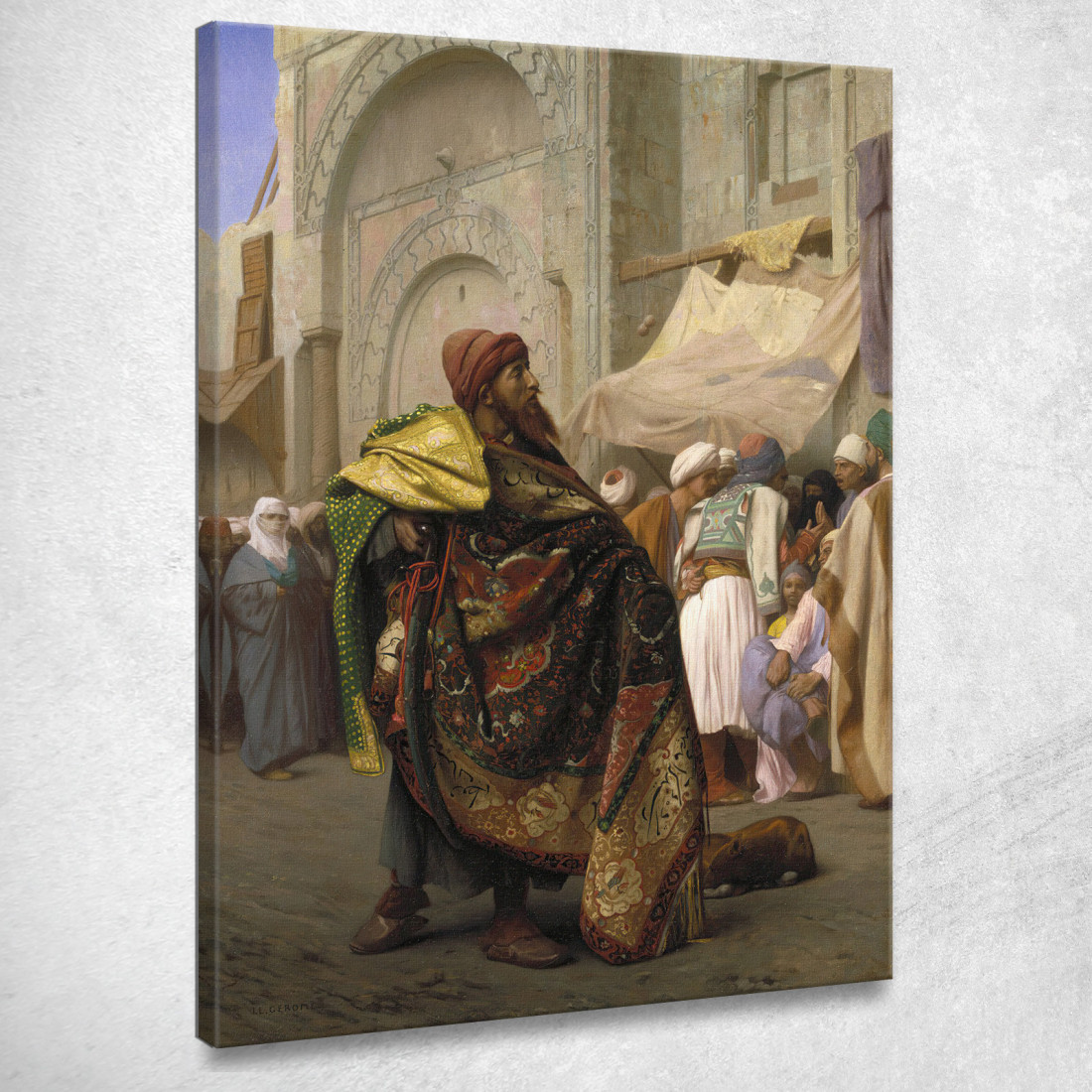 Il Mercante Di Tappeti Del Cairo Jean-Léon Gérôme jlg127 quadro stampato su tela Il Mercante Di Tappeti Del Cairo Jean-Léon Gérôme jlg127 quadro stampato su tela