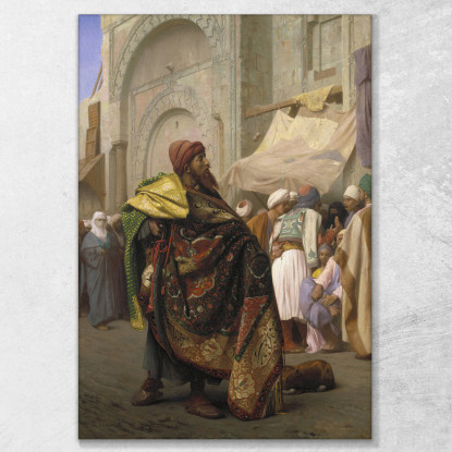 Il Mercante Di Tappeti Del Cairo Jean-Léon Gérôme jlg127 quadro stampato su tela