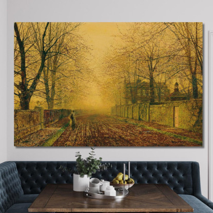 Sotto I Faggi John Atkinson Grimshaw jag78 quadro stampato su tela