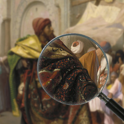 Il Mercante Di Tappeti Del Cairo Jean-Léon Gérôme jlg127 quadro stampato su tela