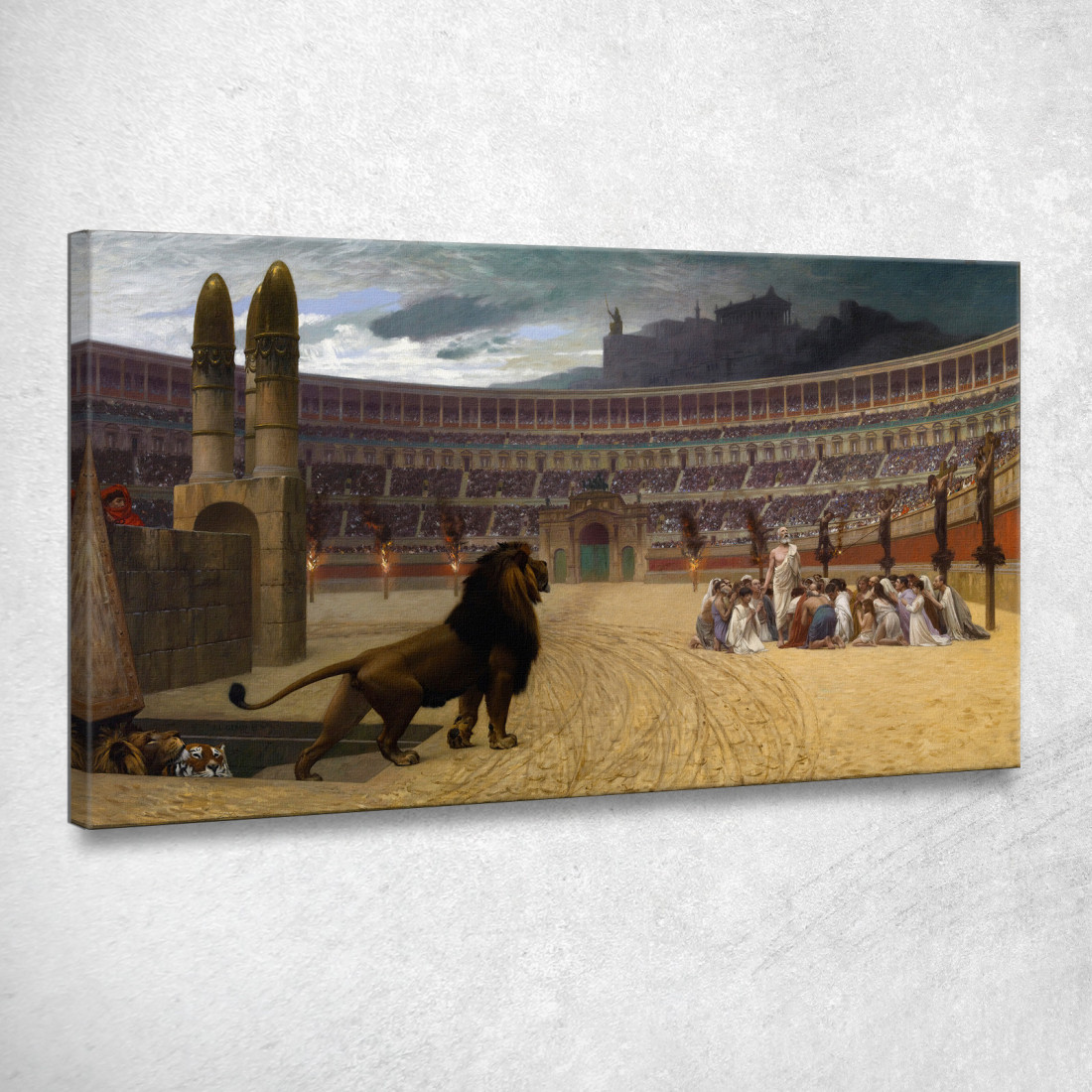 L'Ultima Preghiera Dei Martiri Cristiani Jean-Léon Gérôme jlg129 quadro stampato su tela L'Ultima Preghiera Dei Martiri Cristiani Jean-Léon Gérôme jlg129 quadro stampato su tela