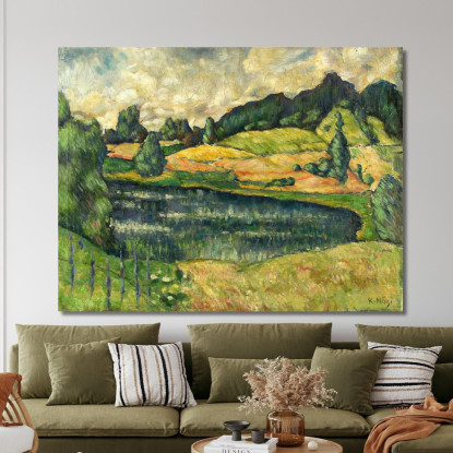 Paesaggio Estone Konrad Mägi kmg6 quadro stampato su tela
