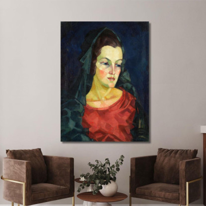 Ritratto Di Ludmilla Allik Konrad Mägi kmg15 quadro stampato su tela