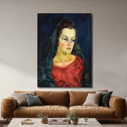 Ritratto Di Ludmilla Allik Konrad Mägi kmg15 quadro stampato su tela