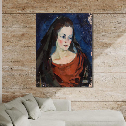 Ritratto Di Donna Konrad Mägi kmg18 quadro stampato su tela