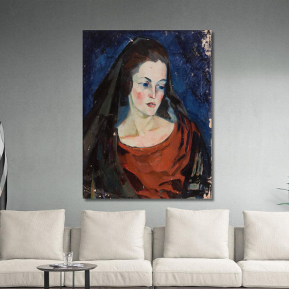 Ritratto Di Donna Konrad Mägi kmg18 quadro stampato su tela