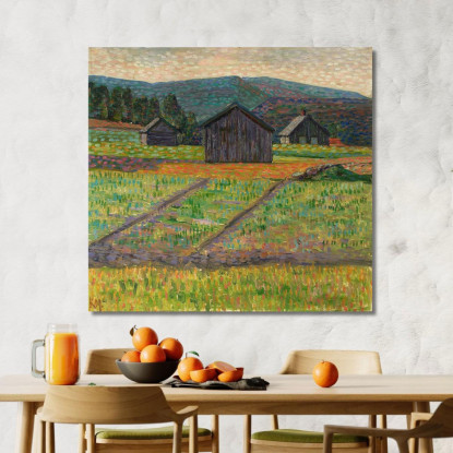 Paesaggio Norvegese 2 Konrad Mägi kmg19 quadro stampato su tela