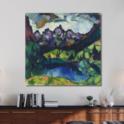 Paesaggio Di Oberstdorf Konrad Mägi kmg23 quadro stampato su tela