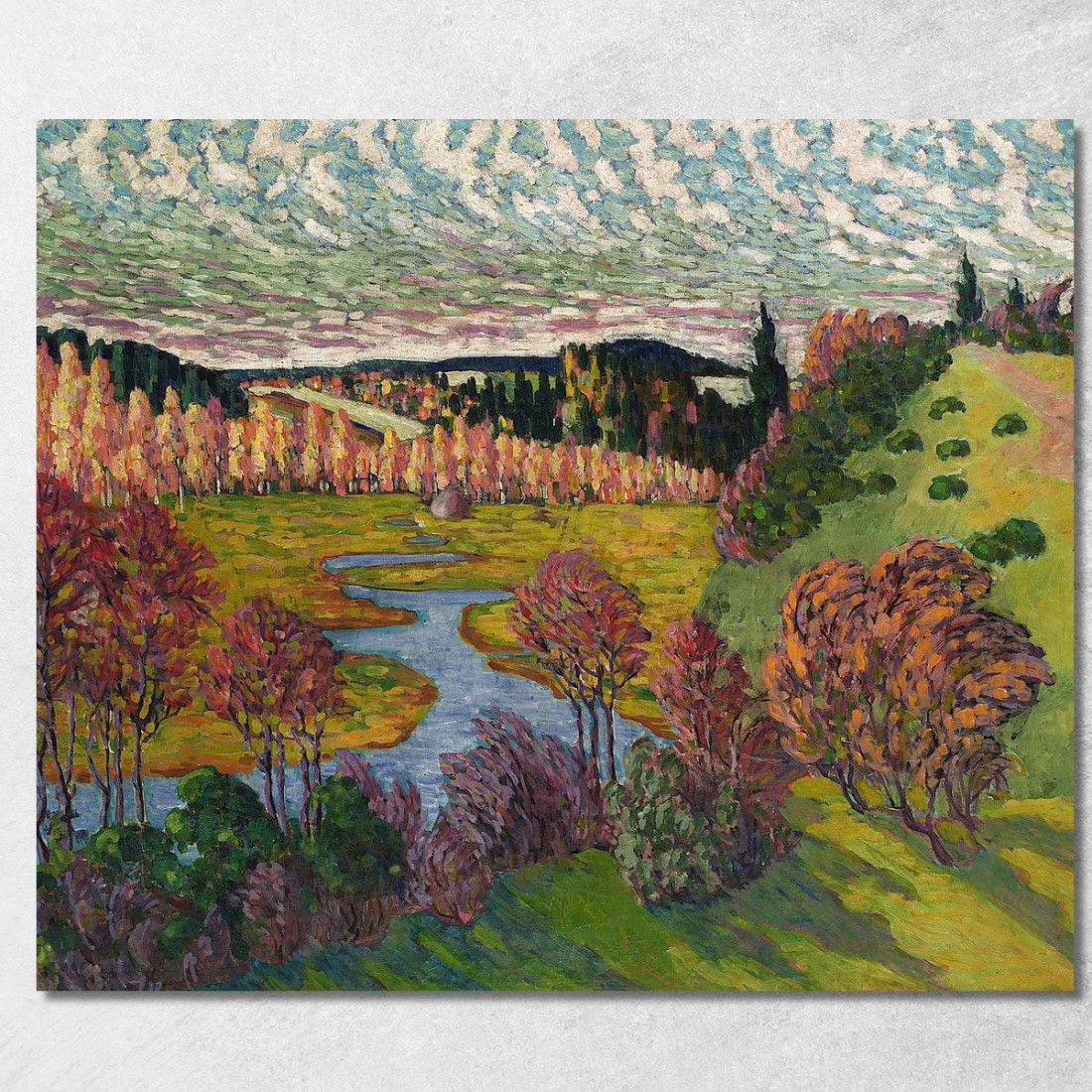 Paesaggio Autunnale 2 Konrad Mägi kmg27 quadro stampato su tela Paesaggio Autunnale 2 Konrad Mägi kmg27 quadro stampato su tela