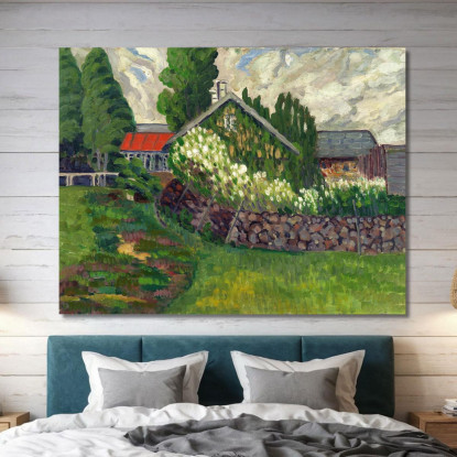 Paesaggio Rurale Konrad Mägi kmg30 quadro stampato su tela