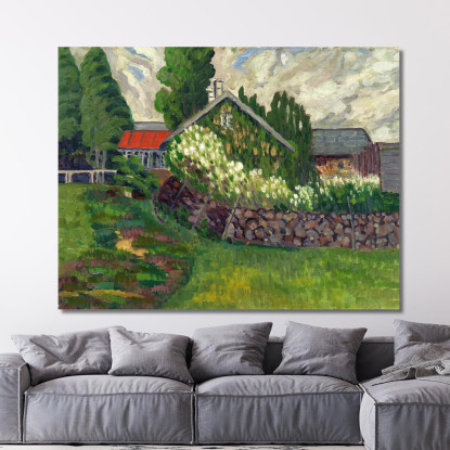 Paesaggio Rurale Konrad Mägi kmg30 quadro stampato su tela