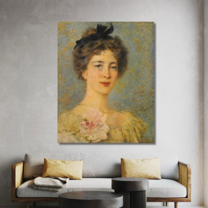 Ritratto Di Una Signora Elegante Konstantin Egorovich Makovsky kem13 quadro stampato su tela