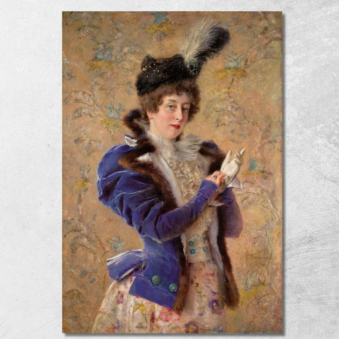 Ritratto Di Maria Alexeevna Makovskaya Konstantin Egorovich Makovsky kem14 quadro stampato su tela Ritratto Di Maria Alexeevna Makovskaya Konstantin Egorovich Makovsky kem14 quadro stampato su tela