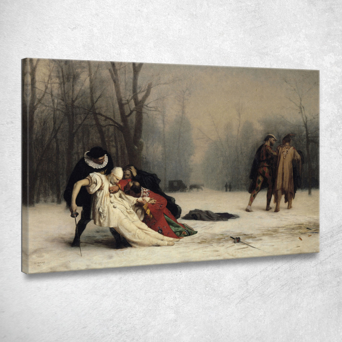 Il Duello Dopo La Mascherata Jean-Léon Gérôme jlg134 quadro stampato su tela Il Duello Dopo La Mascherata Jean-Léon Gérôme jlg134 quadro stampato su tela