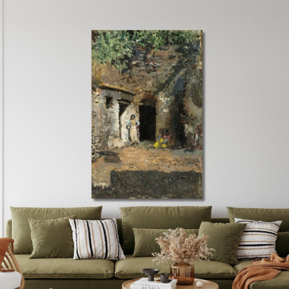 Grotte Gitane A Granada Mariano Fortuny Marsal mfm22 quadro stampato su tela