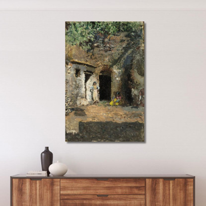 Grotte Gitane A Granada Mariano Fortuny Marsal mfm22 quadro stampato su tela