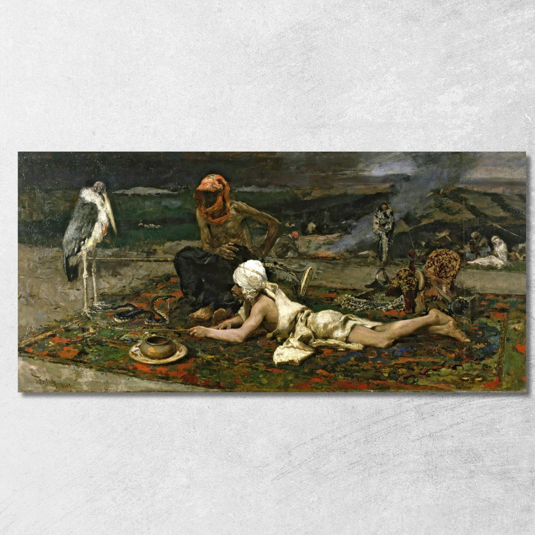 Incantatori Di Serpenti Indù Mariano Fortuny Marsal mfm23 quadro stampato su tela Incantatori Di Serpenti Indù Mariano Fortuny Marsal mfm23 quadro stampato su tela