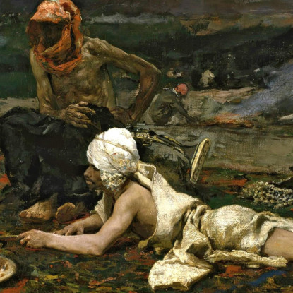 Incantatori Di Serpenti Indù Mariano Fortuny Marsal mfm23 quadro stampato su tela