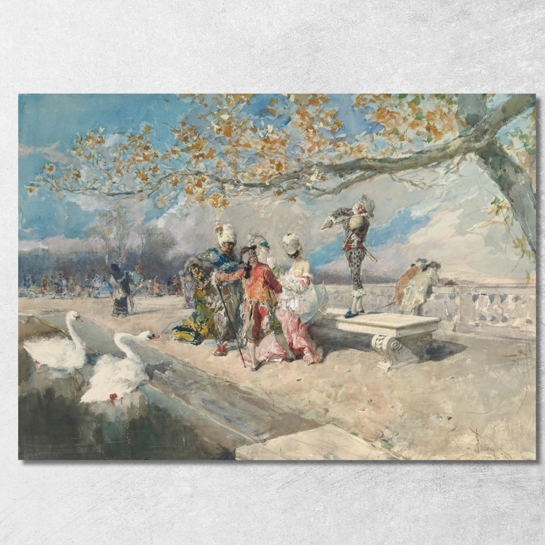 Mascherata Mariano Fortuny Marsal mfm27 quadro stampato su tela Mascherata Mariano Fortuny Marsal mfm27 quadro stampato su tela