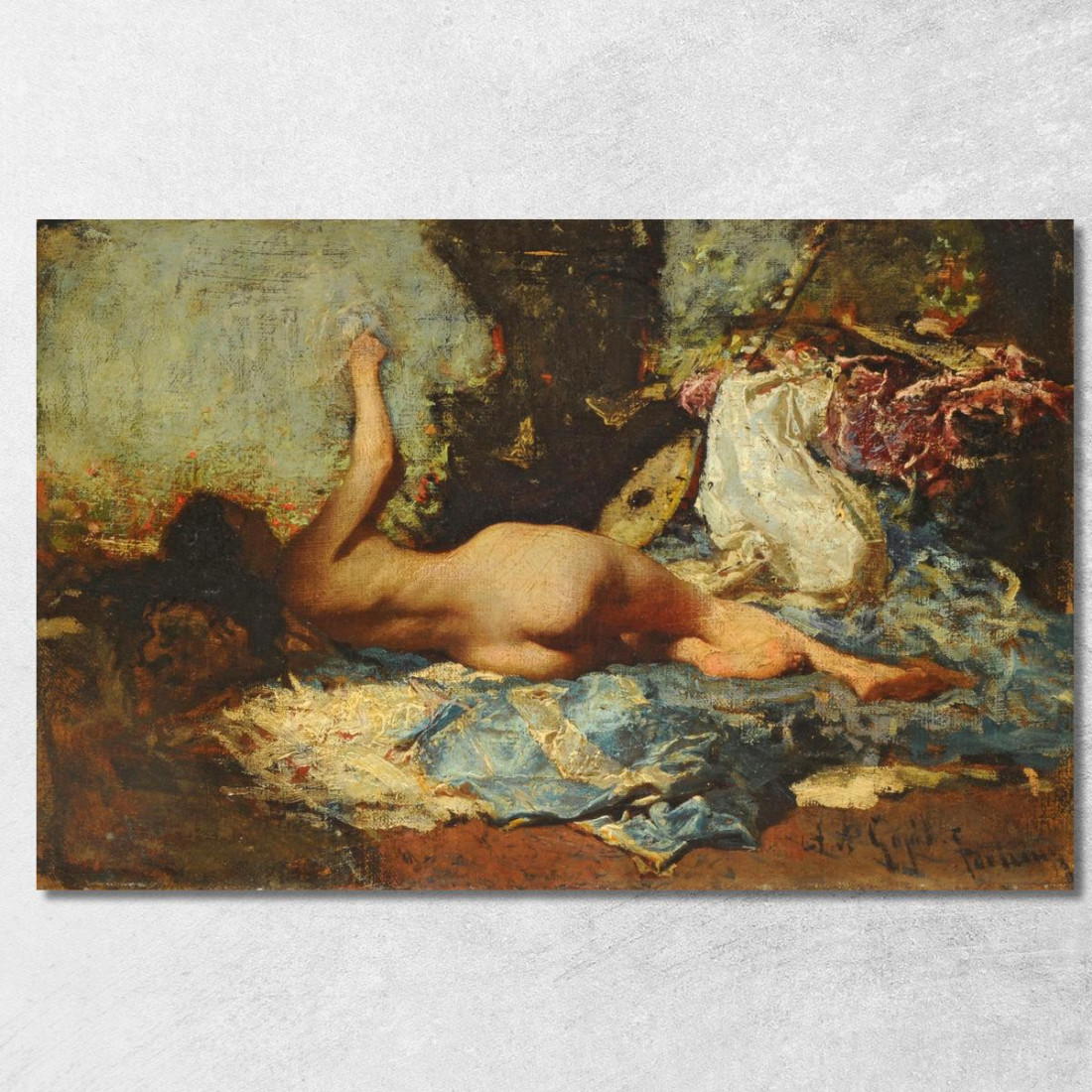 Odalisca Mariano Fortuny Marsal mfm31 quadro stampato su tela Odalisca Mariano Fortuny Marsal mfm31 quadro stampato su tela