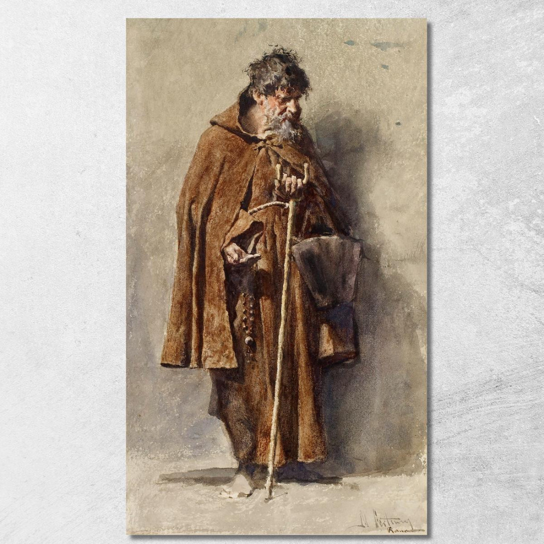Il Mendicante Mariano Fortuny Marsal mfm37 quadro stampato su tela Il Mendicante Mariano Fortuny Marsal mfm37 quadro stampato su tela