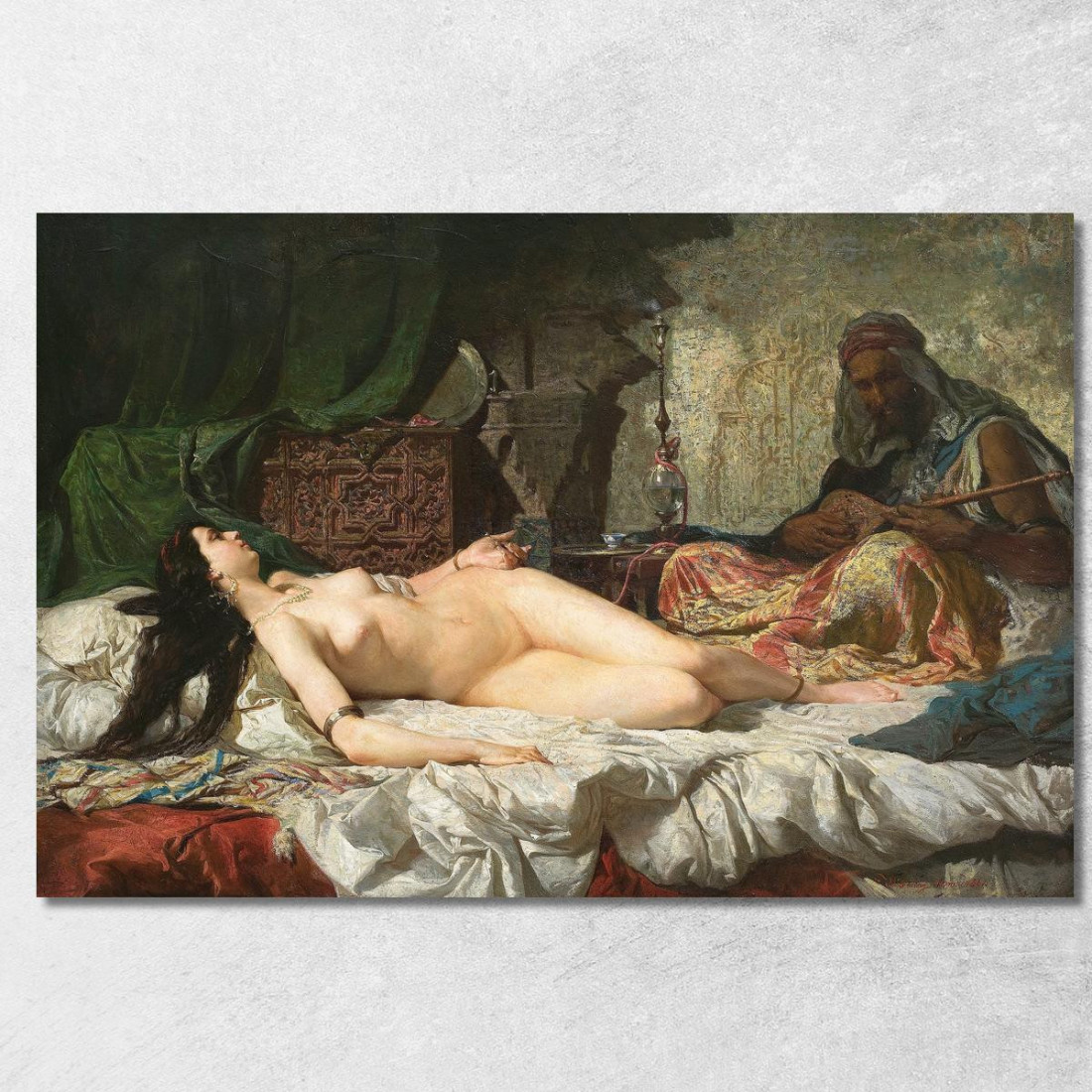 L'Odalisca Mariano Fortuny Marsal mfm38 quadro stampato su tela L'Odalisca Mariano Fortuny Marsal mfm38 quadro stampato su tela
