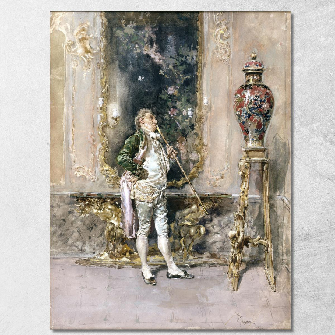 Il Vaso Raro Mariano Fortuny Marsal mfm40 quadro stampato su tela Il Vaso Raro Mariano Fortuny Marsal mfm40 quadro stampato su tela