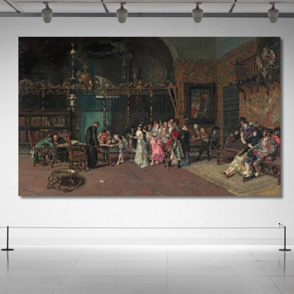 Il Matrimonio Spagnolo Mariano Fortuny Marsal mfm42 quadro stampato su tela
