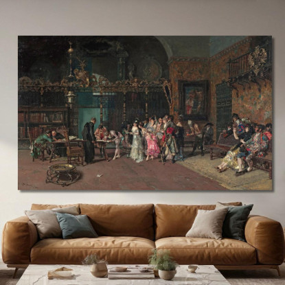 Il Matrimonio Spagnolo Mariano Fortuny Marsal mfm42 quadro stampato su tela