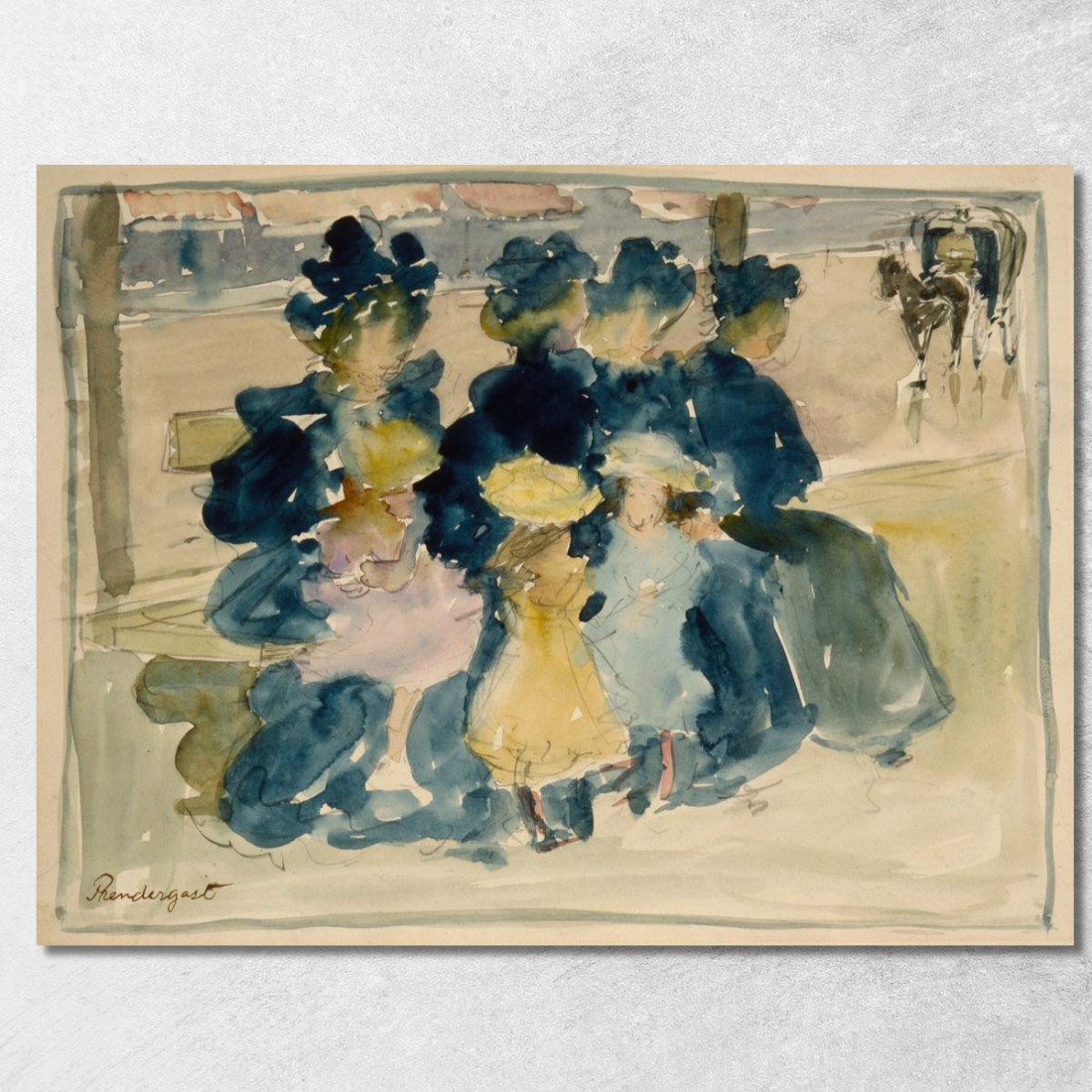 Lungo Il Viale Maurice Prendergast mpr2 quadro stampato su tela Lungo Il Viale Maurice Prendergast mpr2 quadro stampato su tela