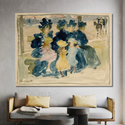 Lungo Il Viale Maurice Prendergast mpr2 quadro stampato su tela