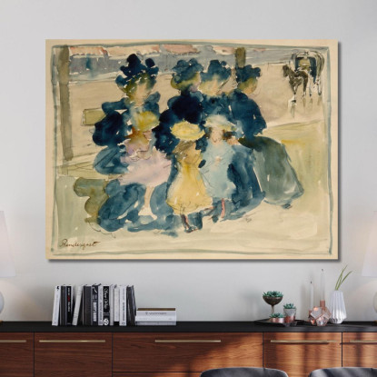 Lungo Il Viale Maurice Prendergast mpr2 quadro stampato su tela