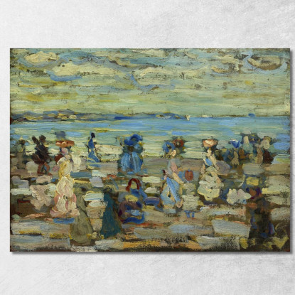 Scena Di Spiaggia Maurice Prendergast mpr7 quadro stampato su tela