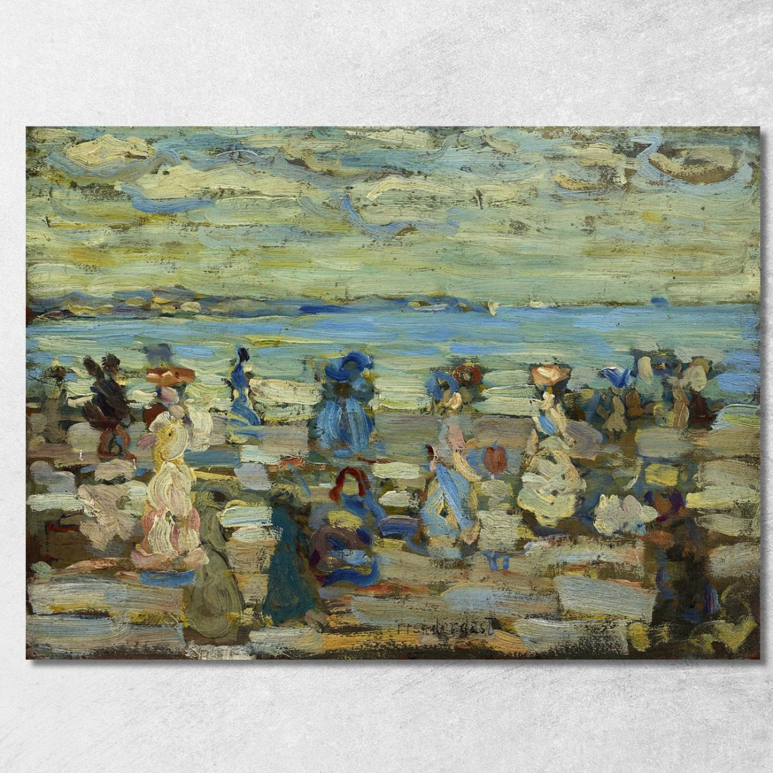 Scena Di Spiaggia Maurice Prendergast mpr7 quadro stampato su tela Scena Di Spiaggia Maurice Prendergast mpr7 quadro stampato su tela