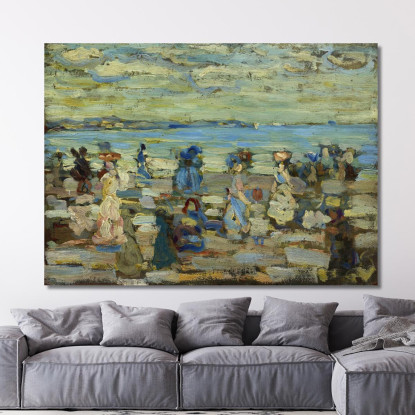 Scena Di Spiaggia Maurice Prendergast mpr7 quadro stampato su tela