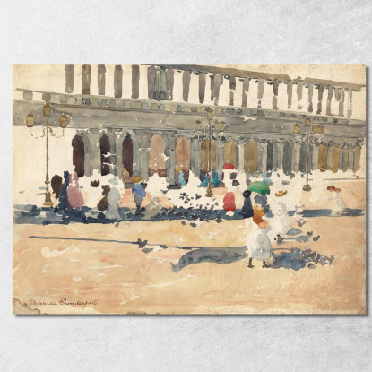 Caffè Florian A Venezia Maurice Prendergast mpr8 quadro stampato su tela