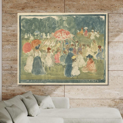 Central Park 3 Maurice Prendergast mpr10 quadro stampato su tela