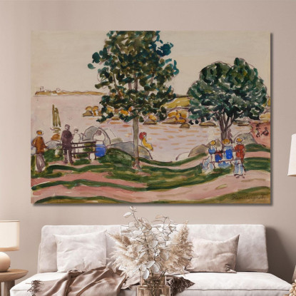 Strada Curva New England Maurice Prendergast mpr13 quadro stampato su tela