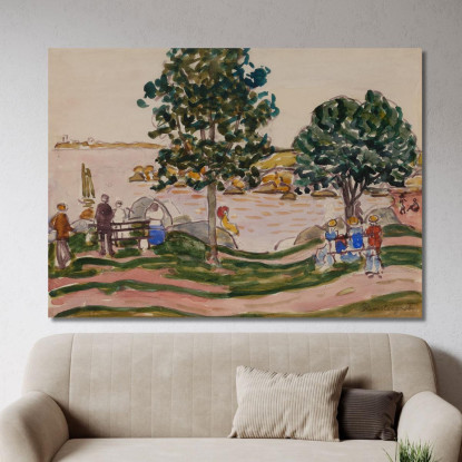 Strada Curva New England Maurice Prendergast mpr13 quadro stampato su tela