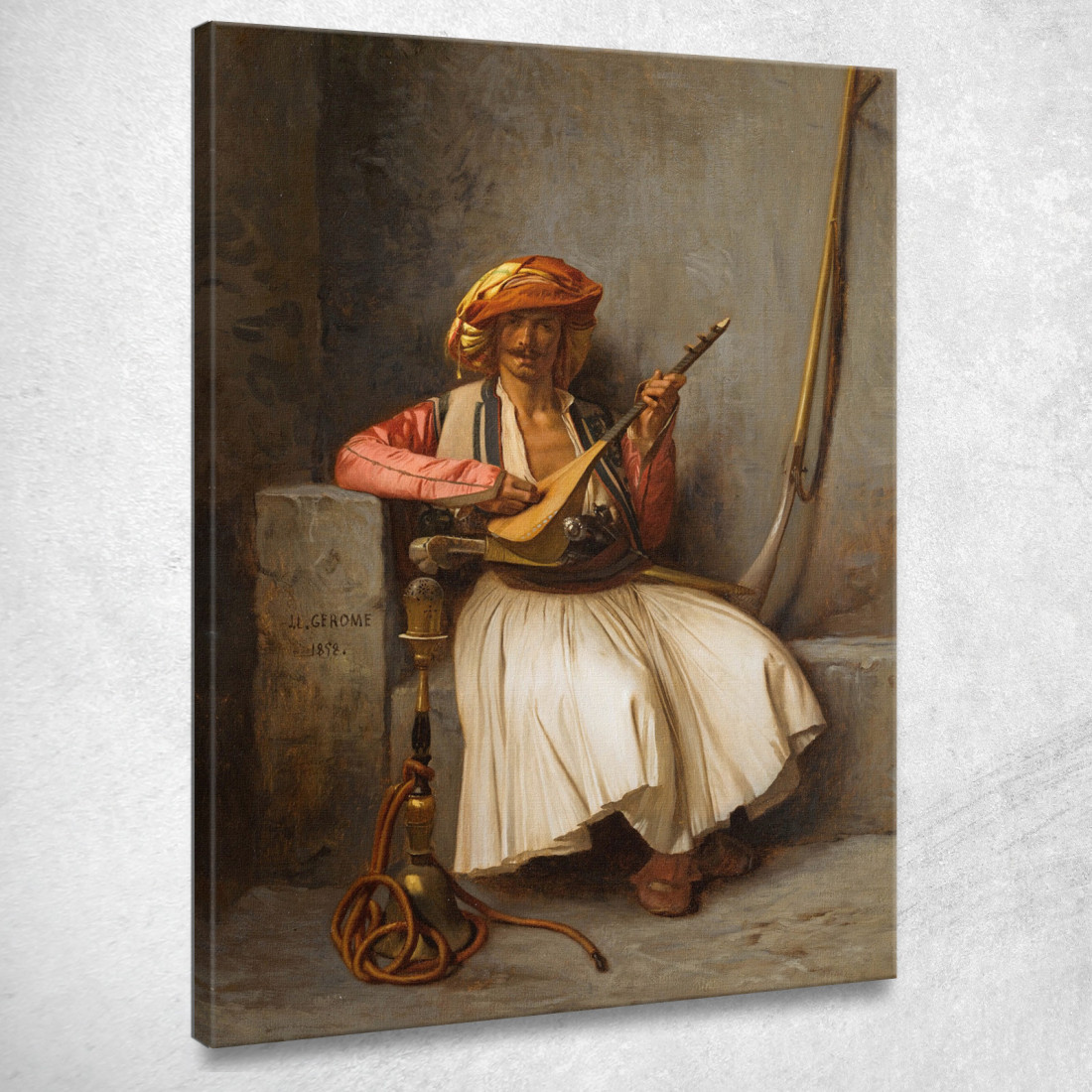 Il Suonatore Di Liuto Jean-Léon Gérôme jlg143 quadro stampato su tela Il Suonatore Di Liuto Jean-Léon Gérôme jlg143 quadro stampato su tela
