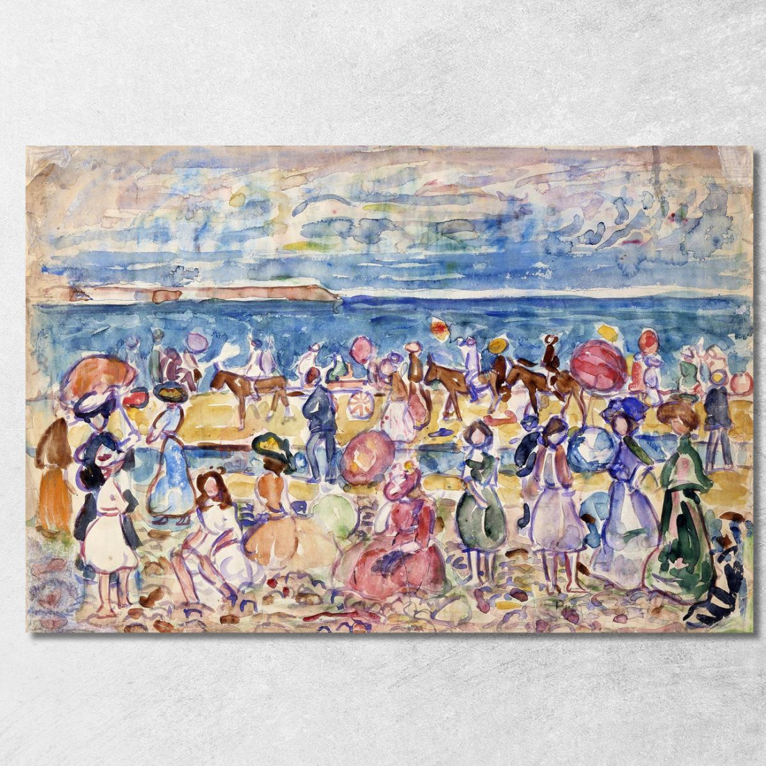 Vacanza Nel New England Maurice Prendergast mpr21 quadro stampato su tela Vacanza Nel New England Maurice Prendergast mpr21 quadro stampato su tela