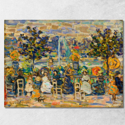 Nei Giardini Del Lussemburgo Maurice Prendergast mpr22 quadro stampato su tela