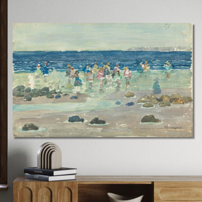 Bassa Marea Maurice Prendergast mpr30 quadro stampato su tela