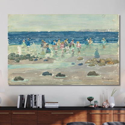 Bassa Marea Maurice Prendergast mpr30 quadro stampato su tela