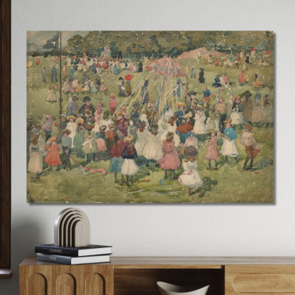 Festa Dei Lavoratori Central Park Maurice Prendergast mpr31 quadro stampato su tela