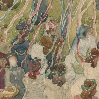 Festa Dei Lavoratori Central Park Maurice Prendergast mpr31 quadro stampato su tela