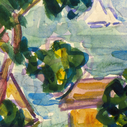 Villaggio Costiero Del New England Maurice Prendergast mpr33 quadro stampato su tela
