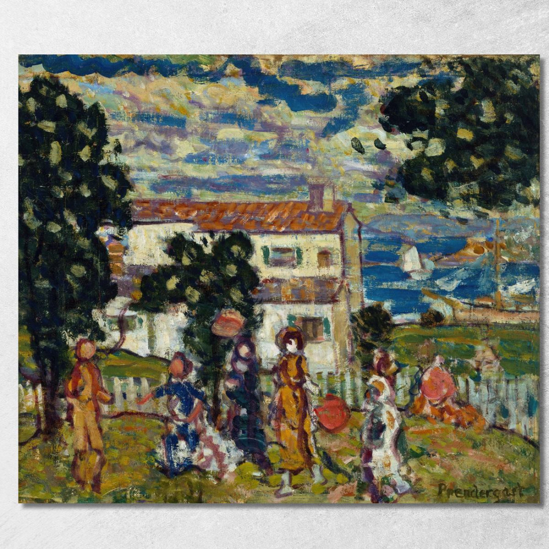 Villaggio Del New England Maurice Prendergast mpr34 quadro stampato su tela Villaggio Del New England Maurice Prendergast mpr34 quadro stampato su tela