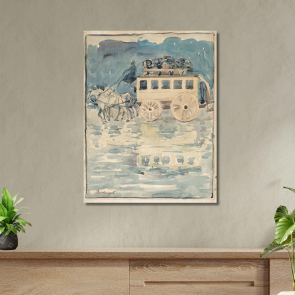 Omnibus Parigino Maurice Prendergast mpr37 quadro stampato su tela